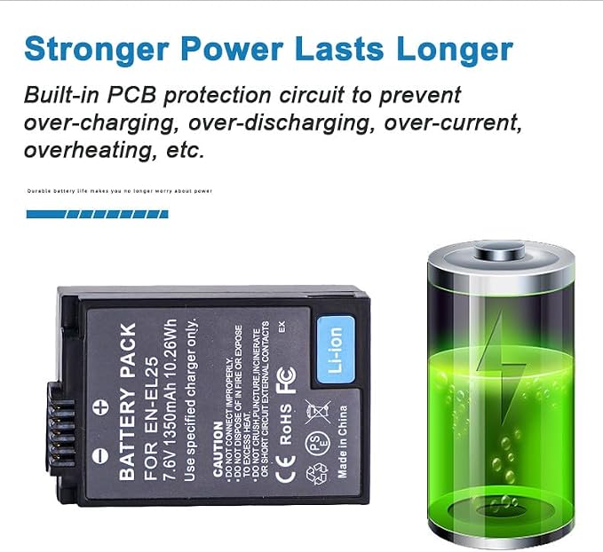EN-EL25 Camera Battery Multifunctional Charger Set Compatible