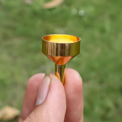 10Pcs Gold Mini Metal Funnels Set, Transfer Tools for Essential Oils, Perfume, Small Bottles