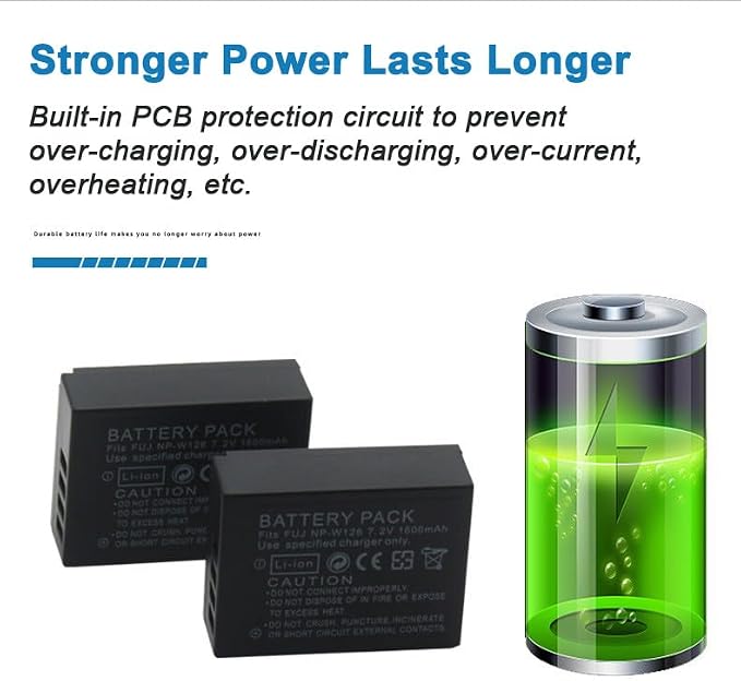 NP-W126 Camera Battery Multifunctional Charger Set Compatible