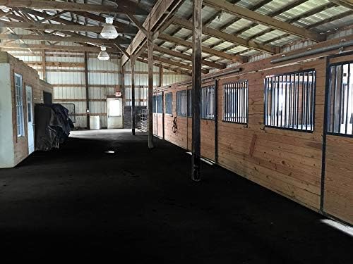 American Floor Tiles - Heavy Duty Stall Tiles - Stable/Horse Tiles - Thick, Durable Rubber Flooring Solid Black 12' x 16' Set 1/2" Thick (48 Tiles Total)