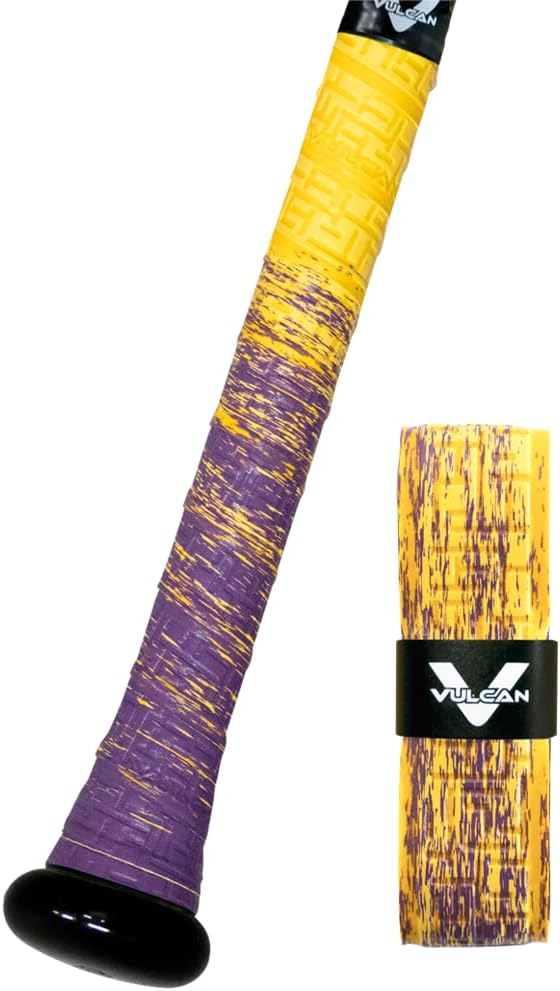 Vulcan Bat Grip - 0.50mm, 1.00mm, 1.75mm | Enhance Baseball & Softball Performance | Multiple Colors Available