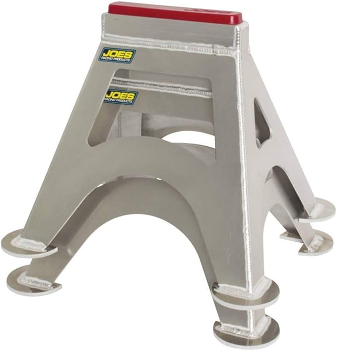 JOES RACING PRODUCTS Jack Stand, 14 in Tall, 7 x 8 in Rectangle Base, Urethane Pad, Aluminum, Natural, Pair