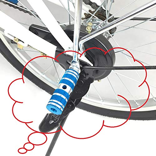 1 Pairs Aluminum Alloy Bike Pegs for Mountain Bike Cycling Stunt Pegs Fit 3/8 inch Axles Black