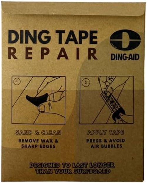 DING-Tape Surfboard Repair Tape - 100% Waterproof Patches with Sanding Sheet | 2.2 x 3 Inch, 5 or 10 Pack