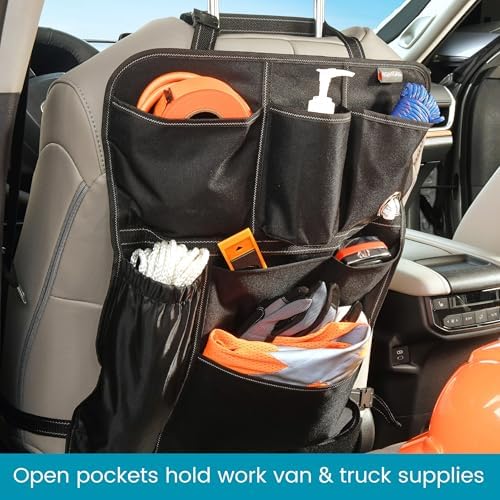 High Road Seatback Car Storage Organizer and Seat Protector with 7 Pockets