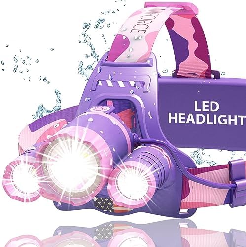 DanForce Headlamp. USB Rechargeable LED Head Lamp. Ultra Bright LUMINUS 1080 Lumen Head Flashlight + Red Light. HeadLamps for Adults, Camping, Outdoors & Hard Hat Work. Zoomable IPX54 Headlight