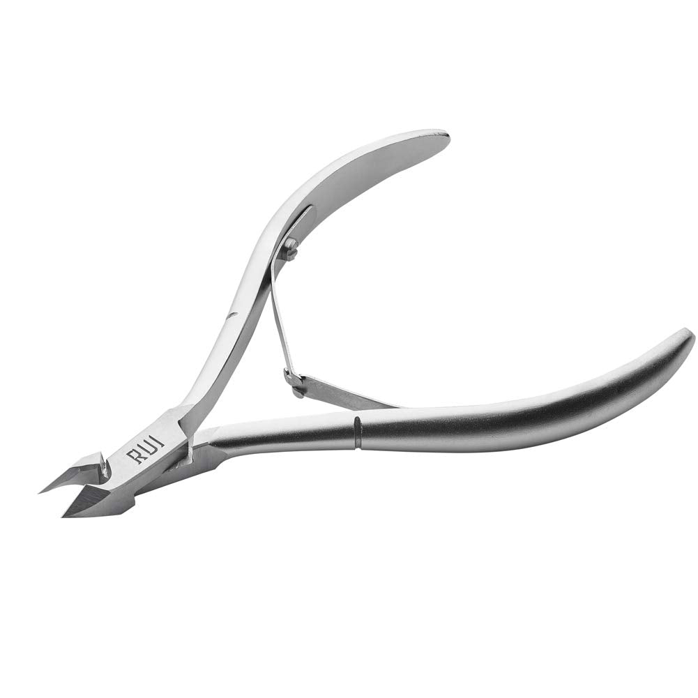 Rui Smiths Professional Cuticle Nippers | Precision Surgical-Grade Stainless Steel Cuticle Trimmer, French Handle, Double Spring