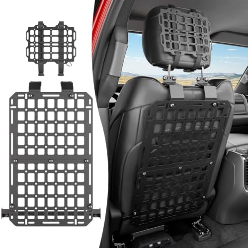 SZYANG Seatback Molle Panel Compatible with 2019-2026 Dodge Ram 1500 Headrest Organizer Molle Panel for 1 Seat Tactical Seat Back Organizers Replacement for 2019-2026 Dodge Ram 1500 Accessories