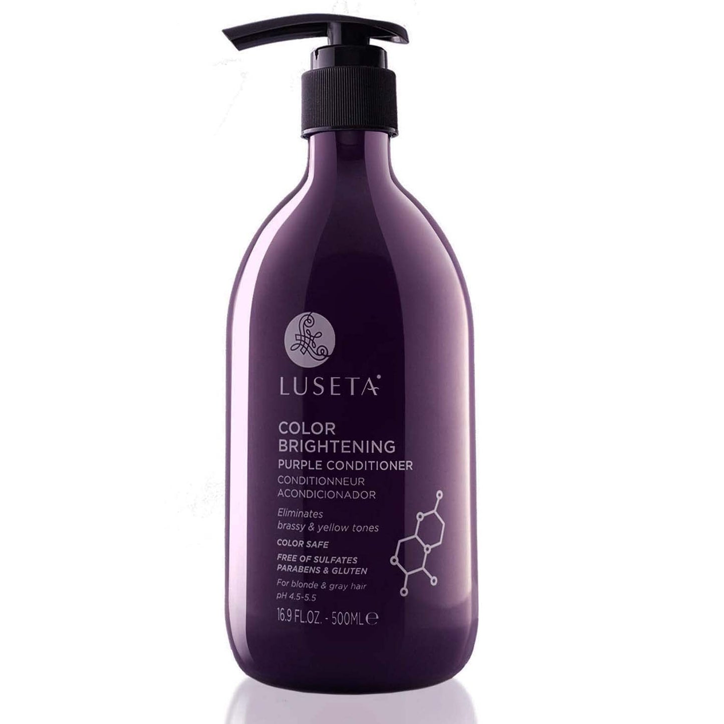 Luseta Purple Conditioner For Colored, Grey, Blonde & Dry/Damaged Hair - Women'S Sulfate & Paraben Free, 16.9Oz