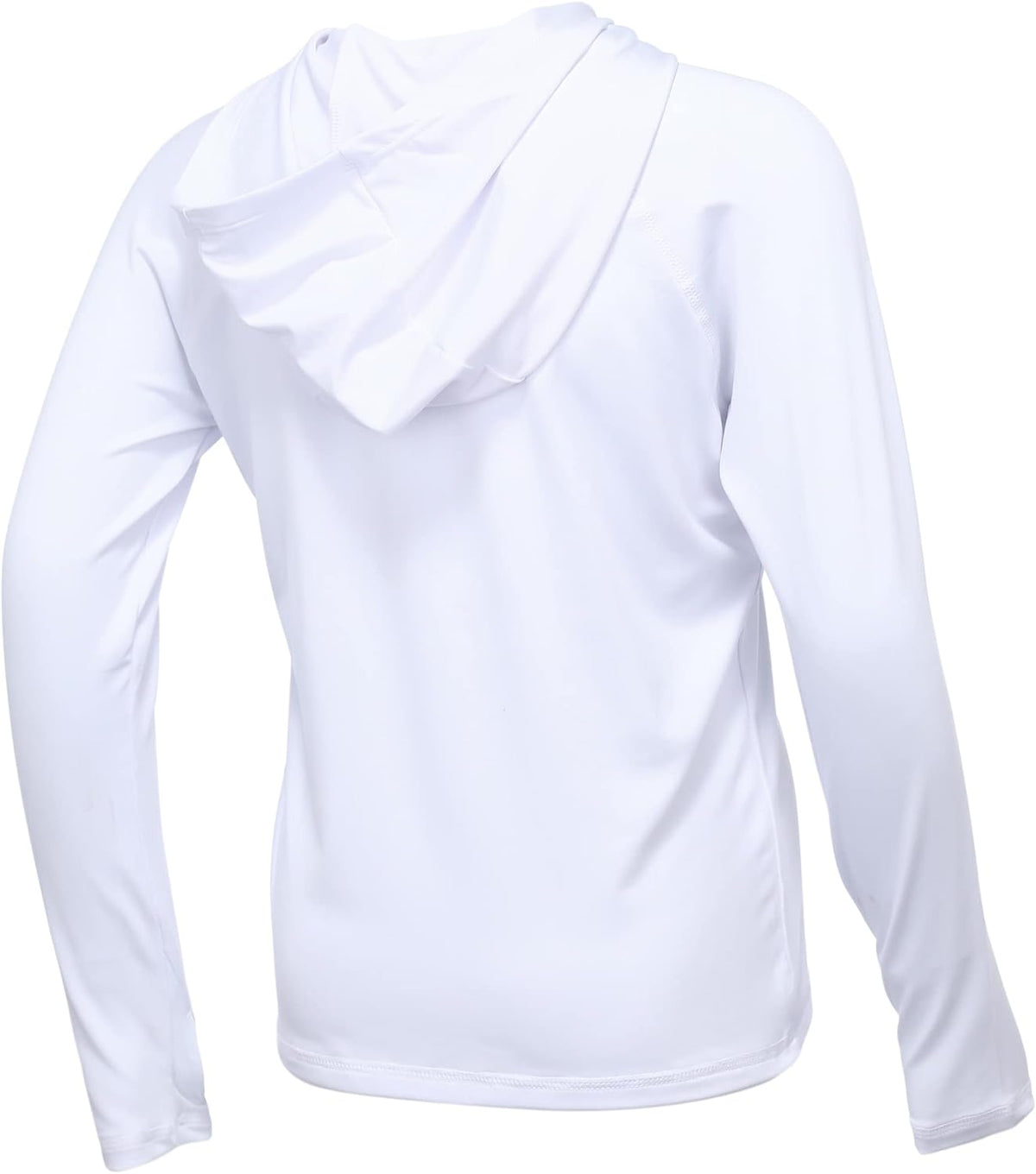 Skiennix Kids Fishing Shirts - Lightweight UV Protection Long Sleeve Hoodies for Boys | White