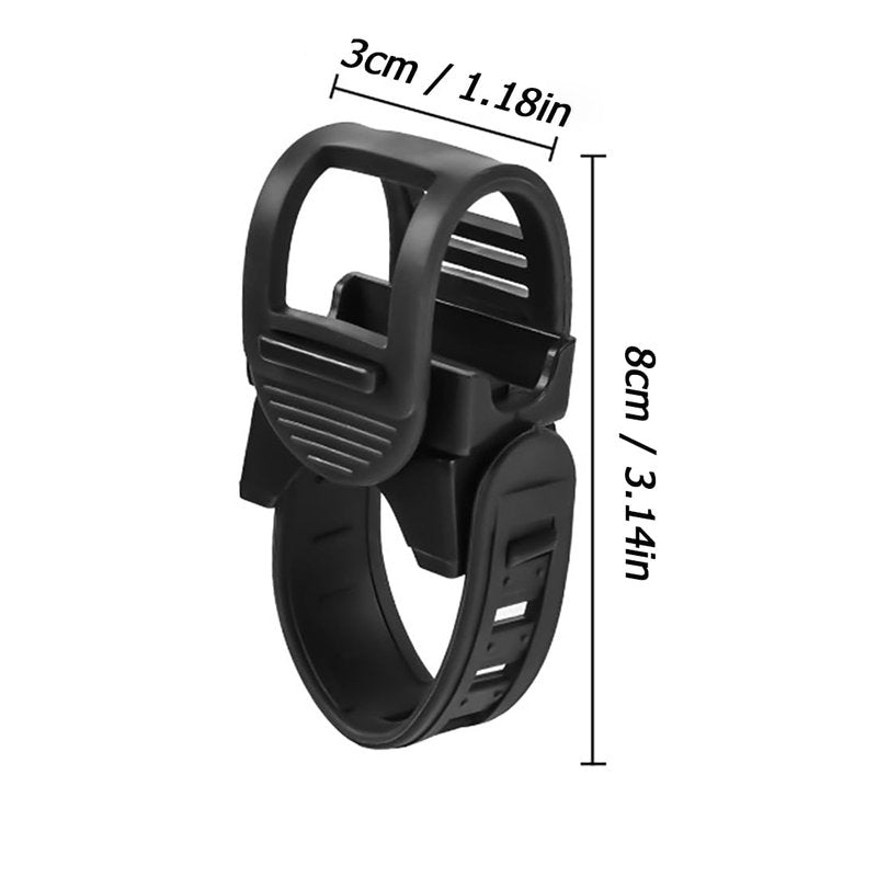 PLIAVAON Bicycle Flashlight Stand - Bicycle Front Handlebar Adjustable Headlamp Flashlight Holder, Pump Clamp - Cycling Gear Accessories, Single Pack