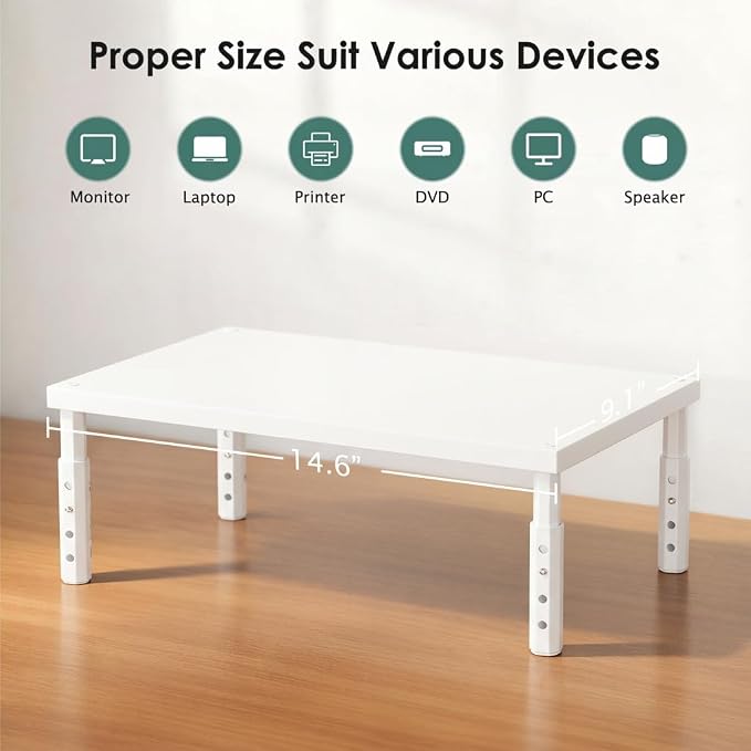 OPNICE Monitor Stand Riser for Desk, Adjustable Computer & Laptop Stand