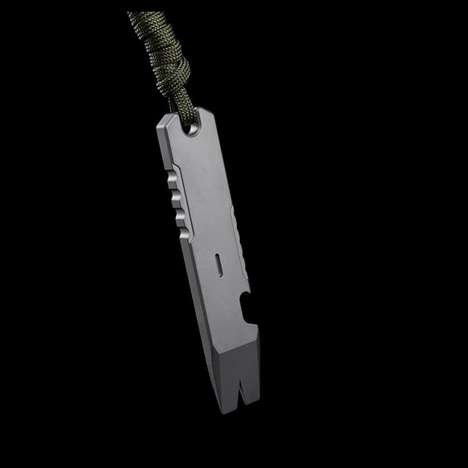 EDC Pry Bar Multi Tool Titanium Crowbar Multifunctional Portable EDC Tool Bottle Opener 3.78"