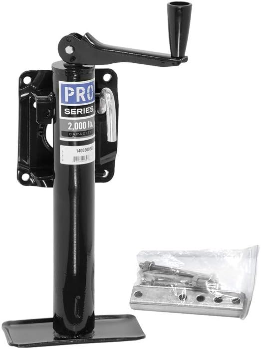 Reese 1400300303 Pro Series Bolt-On Jack , Black