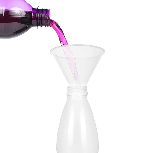 HNBun 30Pcs Plastic Funnels Set, 4.7 Inch Wide Mouth Large Clear Funnels for Filling Water Bottles, Multipurpose Tool with Long Spout for Transferring Liquid, Spices, Powder, Lotion, Oils