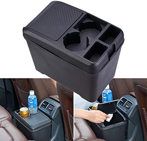 Car Trash Can Bin Waste Container Multi-Function Storage Box Car Cup Holder Car Organizer