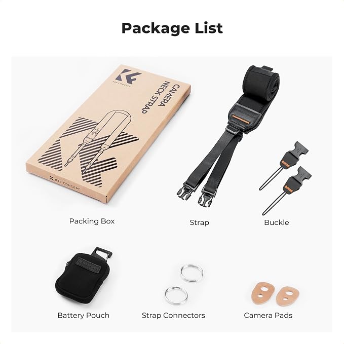K&F CONCEPT Camera Neck Strap for Photographers, Soft Neoprene Adjustable