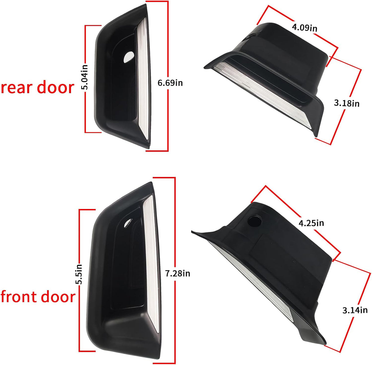 YFJYVJC 4 Door Handle Pocket Organizer For Cadillac XT5 2017-2025