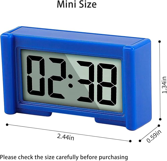 YOUNGFLY 2PCS Small Digital Clock, Vehicle Adhesive Clock