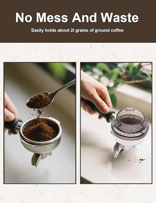 54mm Dosing Funnel with Stainless Steel Puck Screen Set for Breville Barista Portafilters, Catcan Espresso Portafilter Funnel for Series Barista