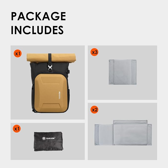 TARION Rolltop Camera Backpack