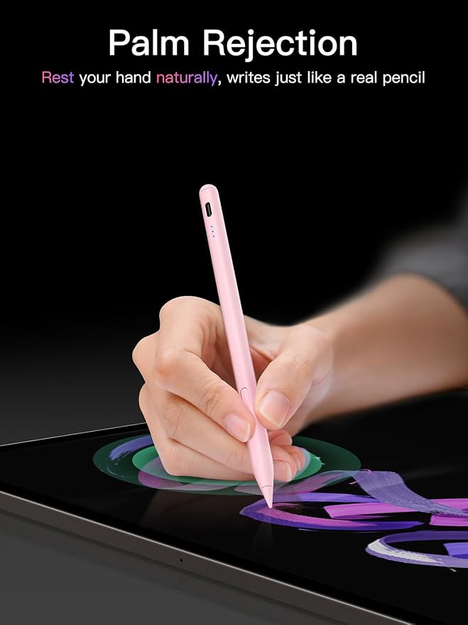 Stylus Pen for ipad 2018-2026, USB-C Fast Charging Pencil, Pixel-Perfect Tilt