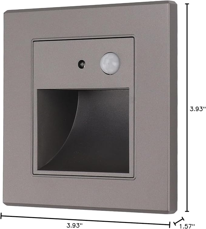 Fafeicy LED Step Lights Sensor Recessed Stair Light 1.5W Motion Light 3000K for Indoor Corridor