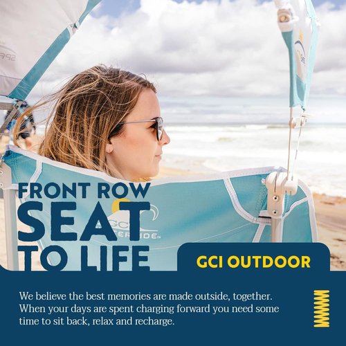 GCI Outdoor Pod Rocker - Comfortable Outdoor Rocking Chair with Sunshade Canopy | Ideal for Relaxation