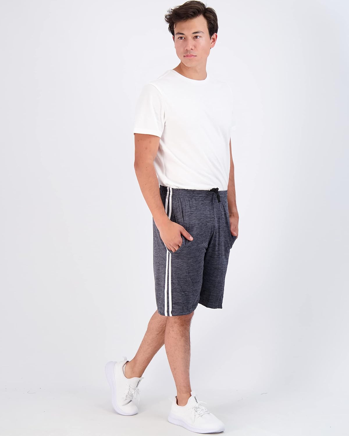 Real Essentials Men's Mesh Short Sleeve Crew Neck T-Shirt - 5 Pack Athletic Workout Tee (Big & Tall)