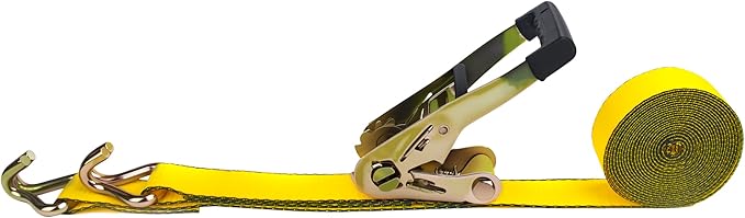 2 Inch Ratchet Straps Heavy Duty,30ft Tie Down Straps Ratchet with Double J Hook, 10000lbs Break Strength, Cargo Ratchet Straps for Moving, Truck, Trailers, Motorcycles (4 Pack)