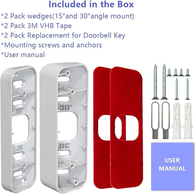 All-new Blink Doorbell Corner Mount, Adjustable Angle Mount Kit