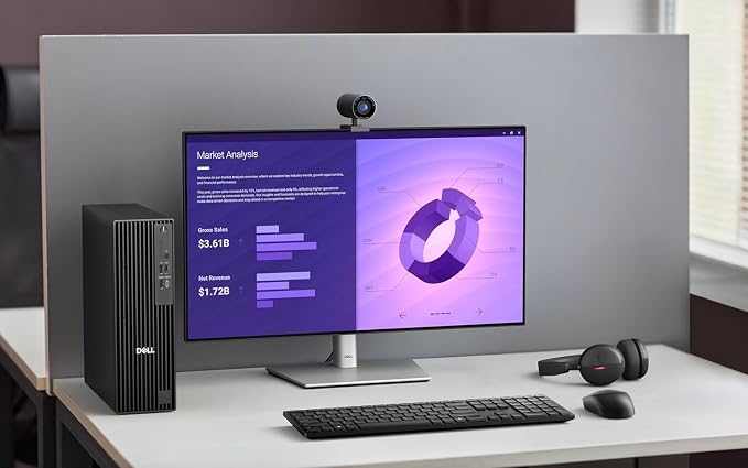 Dell Pro Slim QCS1250 Business Desktop Computer, Intel Core Ultra 5 235(Beats i7-12700), 16GB DDR5, 512GB PCIe SSD, Dual 4K Monitor Support, USB-C, HDMI, RJ-45, Wi-Fi, Wired KB & Mouse, Windows 11