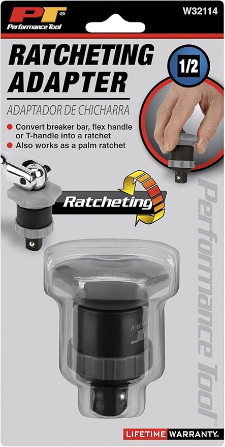 Performance Tool W32114 1/2" Drive Ratcheting Adapter