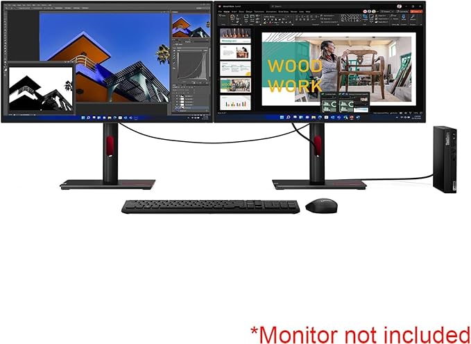 Lenovo ThinkCentre M70q i5-10500T Tiny PC Mini 2026 Desktop 8GB 512GB SSD | 1L Space-saving, DP + HDMI, WiFi, Bluetooth, Wireless Antenna, Keyboard & Mouse, Windows 11 Business Computer