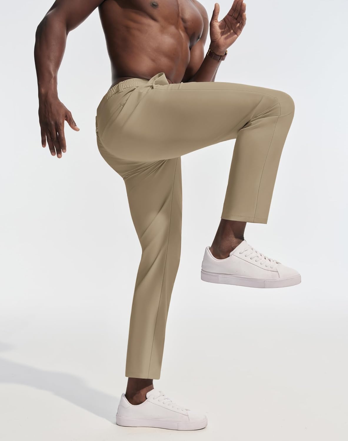 PJ PAUL JONES Men's Golf Pants - Lightweight Stretch Slim Fit Tapered Trousers | Wrinkle-Free Design