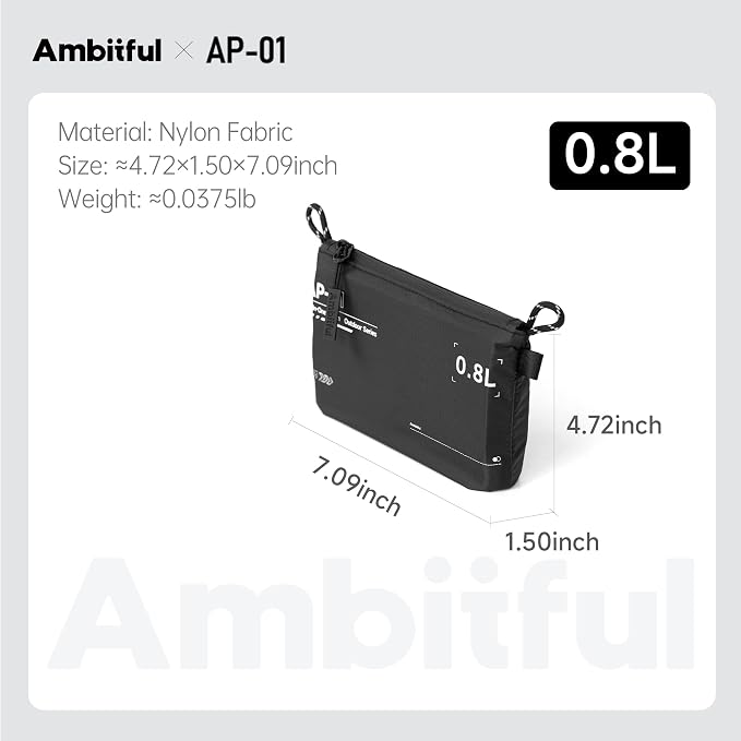 AMBITFUL AP-01 Water-Resistant Organizer Pouch, Ultra-Light Travel Storage Bag
