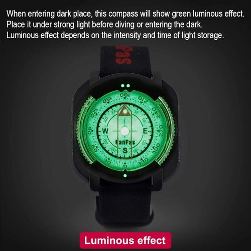 Diving Sighting Wrist Compass for Outdoor Orienteering Mountaineering Hiking