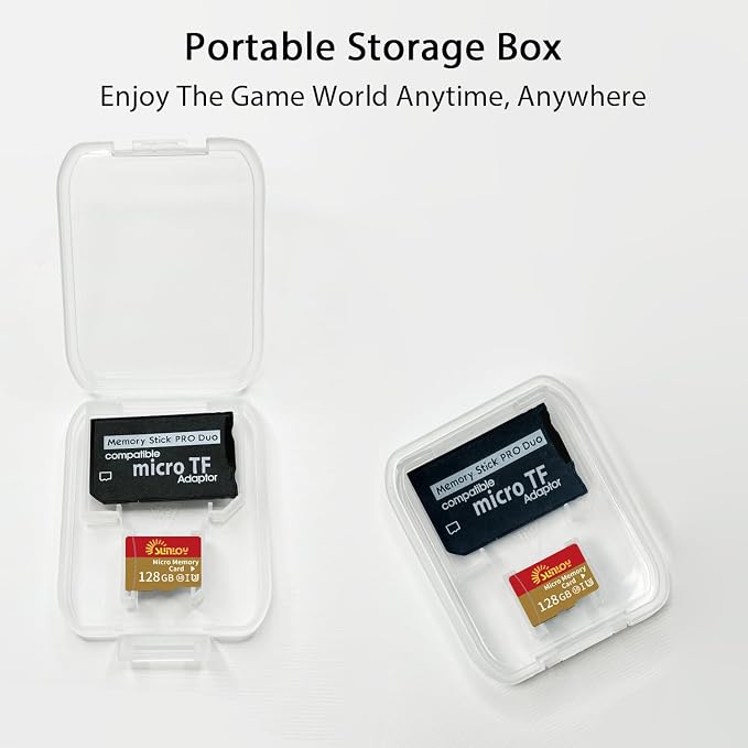 PSP Memory Stick Adapter with 128GB Micro SD Card, Micro SD/SDHC/SDXC to Memory