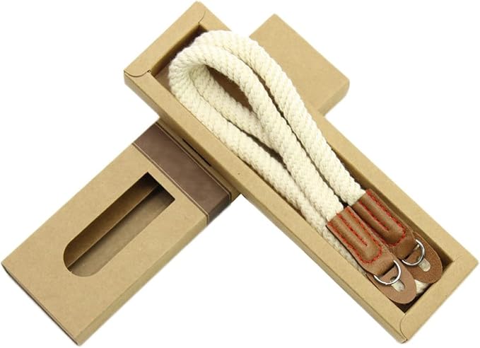 DOROM Vintage Handmade Cotton Leather Rope Camera Neck Strap