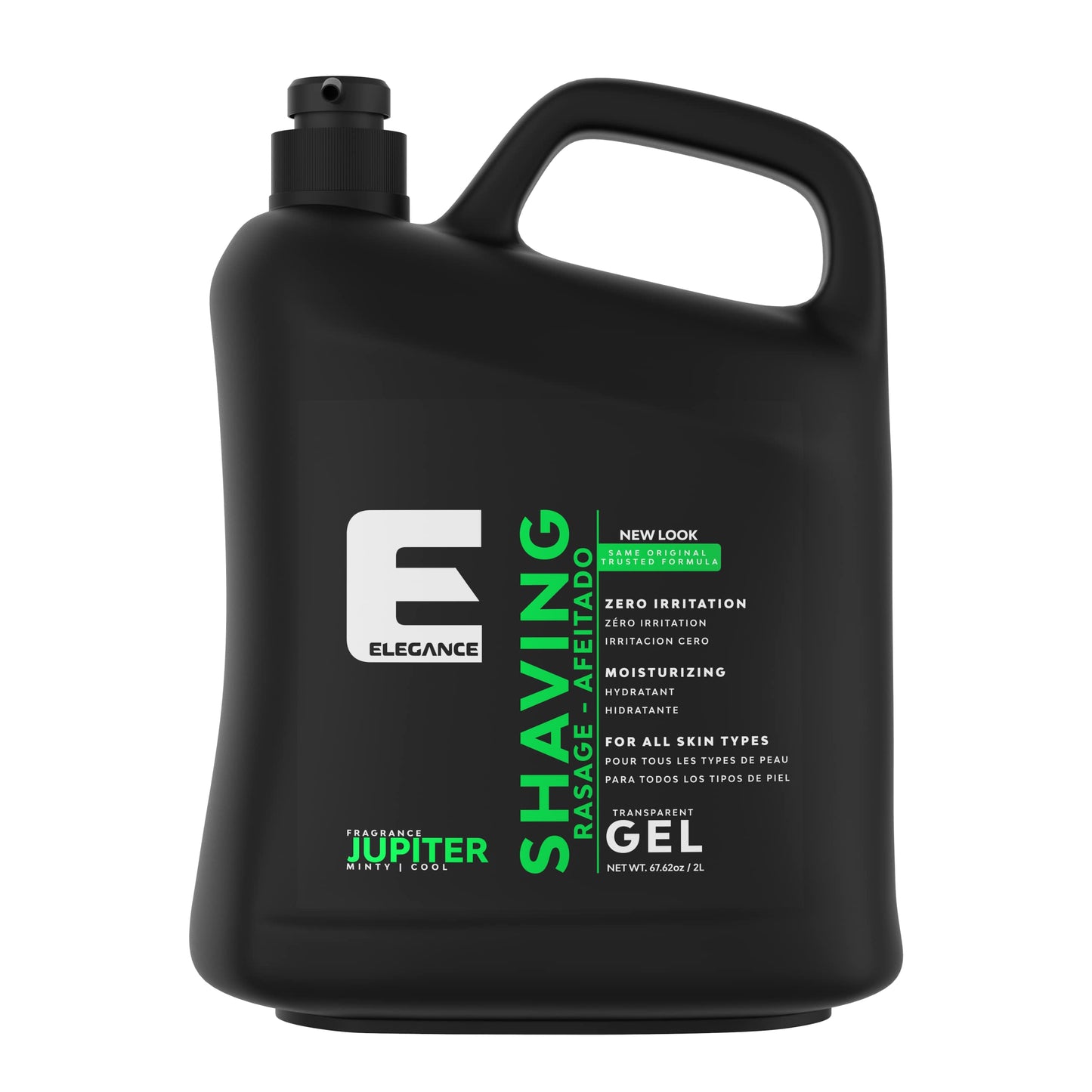 E Elegance Barber Accessories - Transparent Shaving Gel For Men Or Women, Minty/Cool Jupiter Fragrance - The Ultimate Shaving So