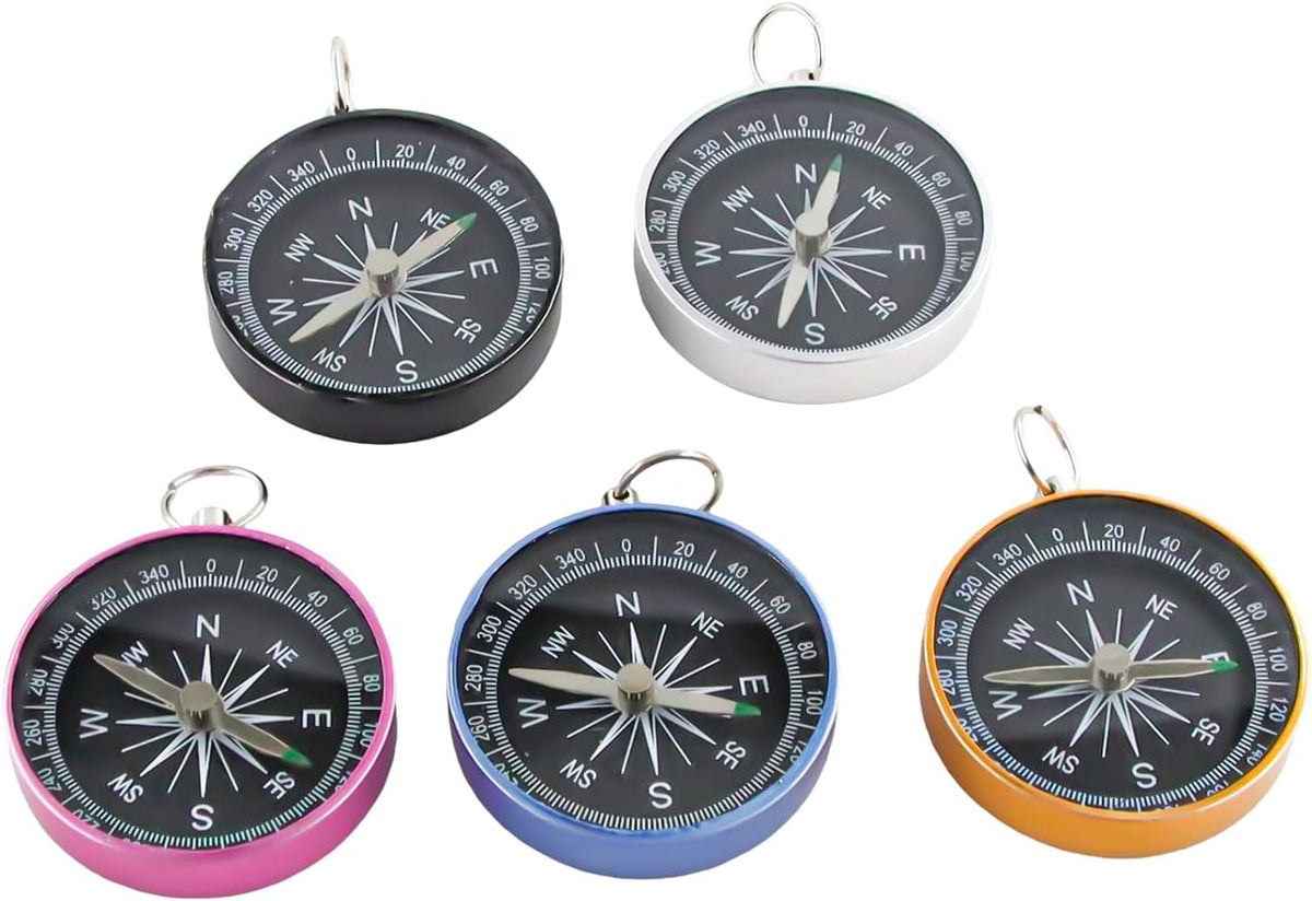 Skiennix Pocket Compass - Survival Navigation Tool with Key Ring for Outdoor Camping & Hiking