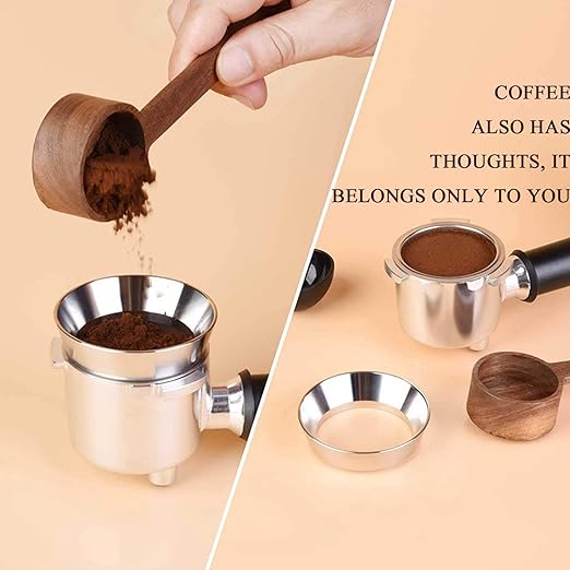Espresso Dosing Funnel Precision Aluminum Alloy Coffee Dosing Ring Accessories Set for Portafilter Hands-Free (53cm)