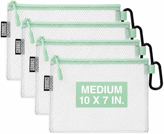 GOBAGS Air Production Medium Clear Zipper Pouch – Cable Organizer & Travel Gear