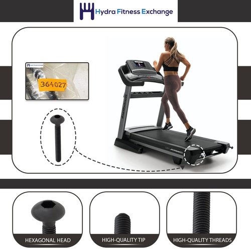 Hydra Fitness Exchange Idler Roller Bolt 364027 for Treadmill Repair - Compatible with Nordic-Track, HealthRider, and Epic Treadmills