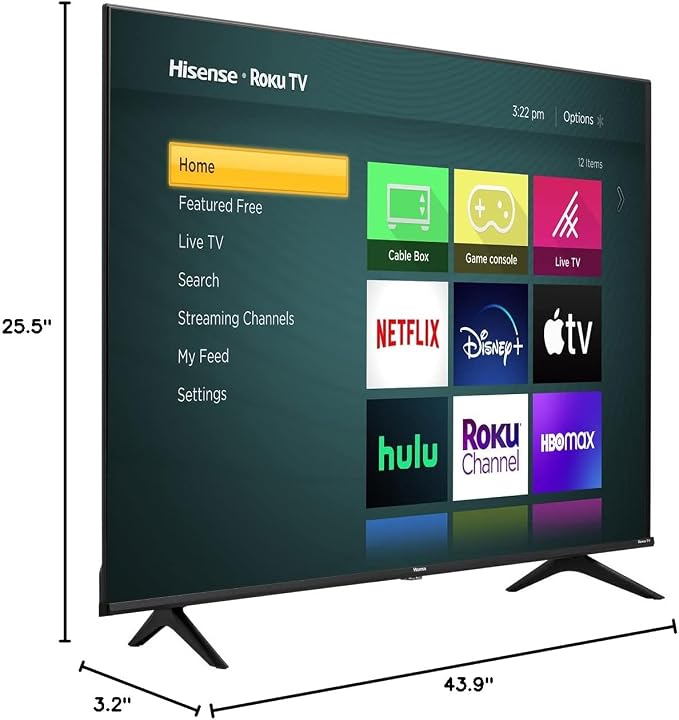 Hisense 50-Inch Class R6090G Roku 4K UHD Smart TV with Alexa Compatibility (50R6090G, 2020 Model)