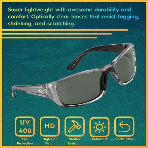 Flying Fisherman Buchanan Polarized Sunglasses for Men, Women, Fishing, Boating, Outdoor Sports, 100% UV Protection