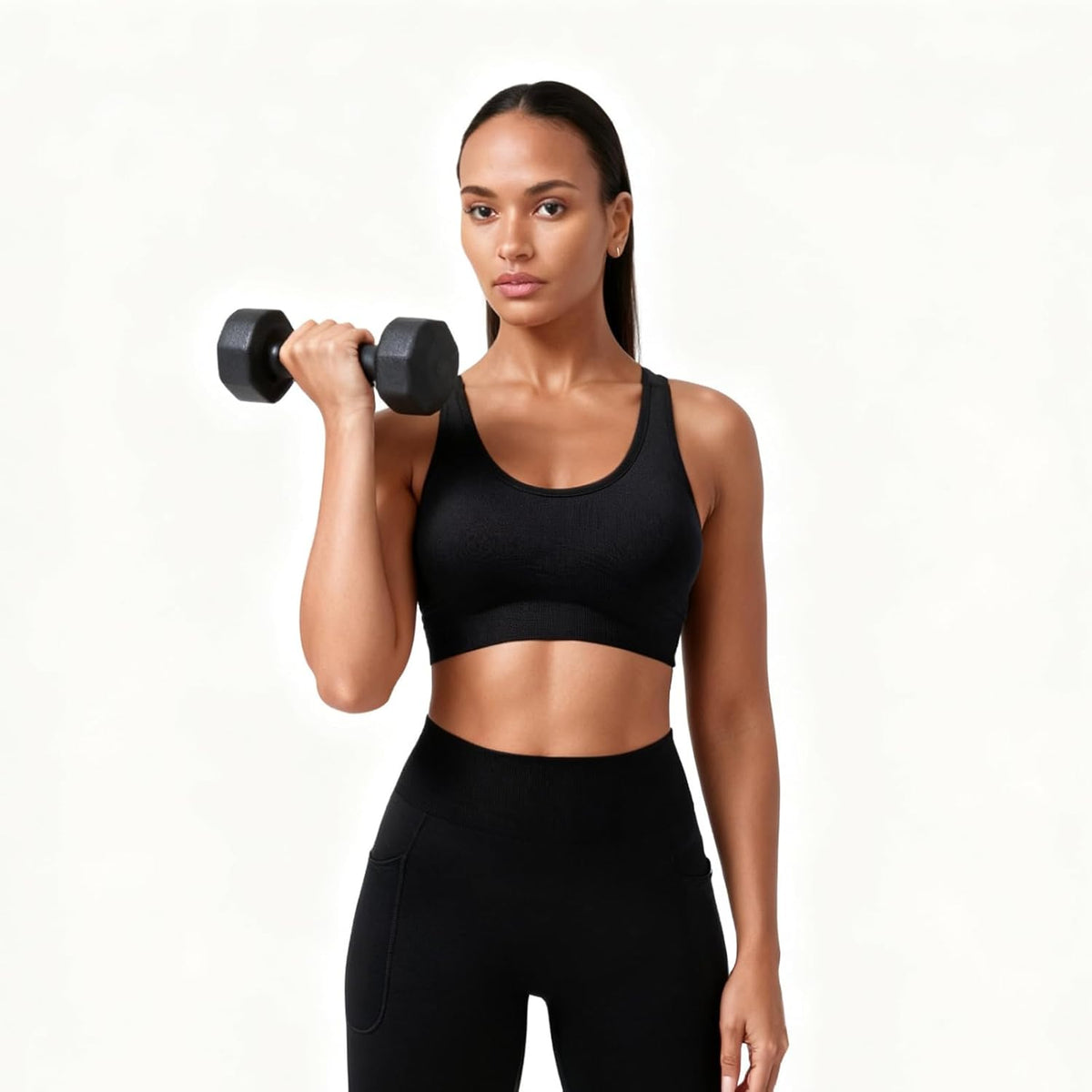 Skiennix Sports Bras for Women - High Support Racerback Design with Adjustable Straps | Padded Seamless Yoga Bra