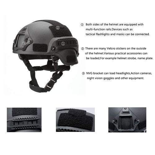 LEJUNJIE MICH 2000 Fast Helmet PJ Style Airsoft Helmets Tactical Helmet for Paintball Outdoor Sports Hunting Shooting
