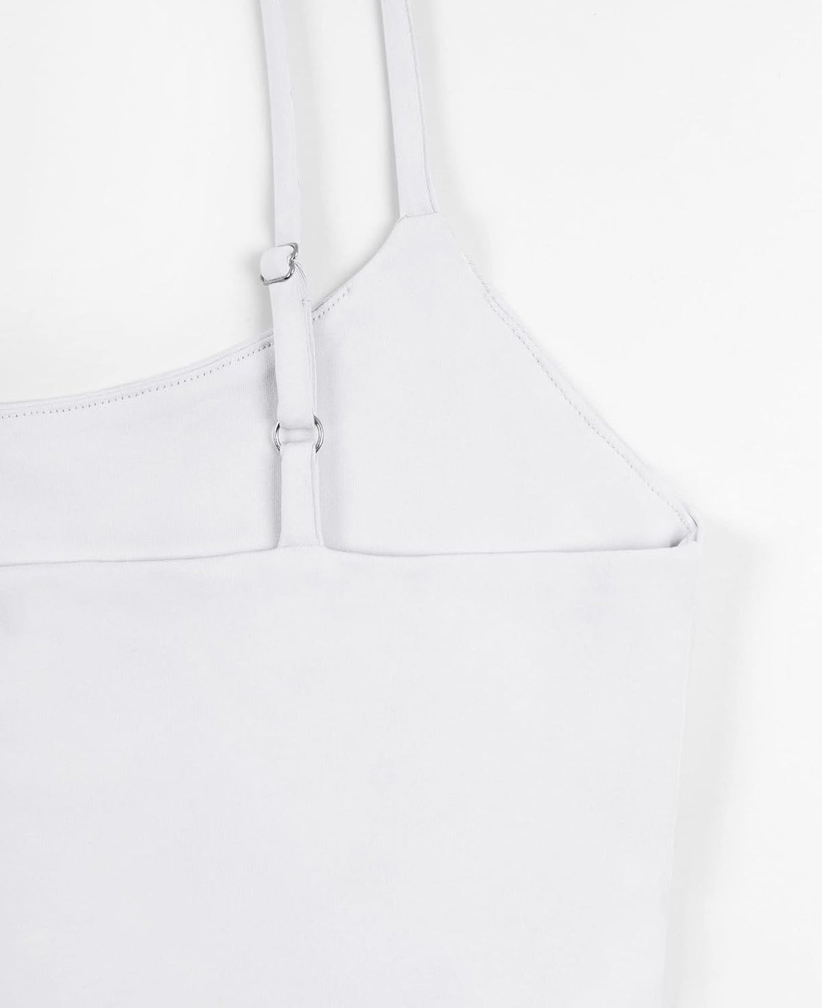 Reoria Women's Seamless Adjustable Spaghetti Strap Yoga Crop Top - Double Lined Comfort