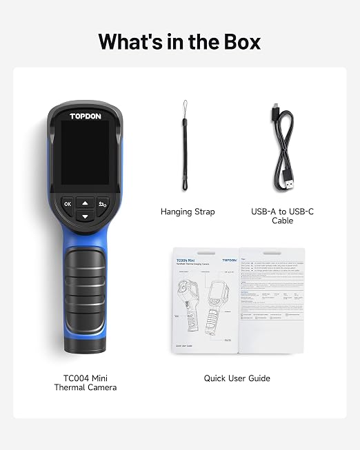 TOPDON TC004 Mini Thermal Imaging Camera, 240 x 240 TISR Resolution, 15-Hour